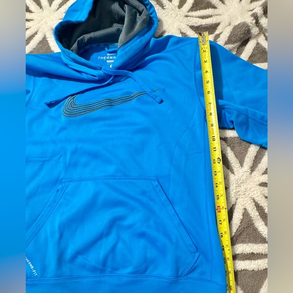 Nike Men Therma Fit Swoosh Pullover Hoodie Blue  Size: SMALL - Picture 5 of 6